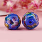 Lampwork Glass Beads Round 12mm Japanese Plum Blossom Pattern 20pcs 13