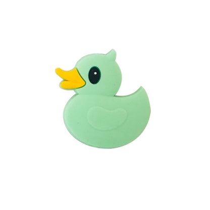 Silicone Focal Beads Little Yellow Duck Smooth Silhouette 20pcs 3