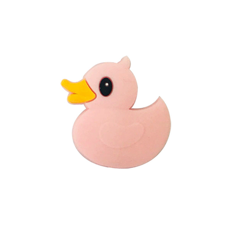 Silicone Focal Beads Little Yellow Duck Smooth Silhouette 20pcs 5