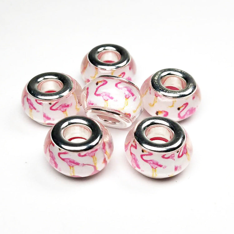 Christmas Pattern Resin Spacer Beads 14mm Mixed Designs 100pcs 4