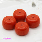 Imitation Coral Barrel Resin Beads 6-22mm Warm Reddish Orange 100pcs 2