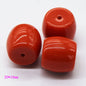 Imitation Coral Barrel Resin Beads 6-22mm Warm Reddish Orange 100pcs 12
