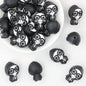 3D Halloween Cloaked Skull Silicone Focal Beads with Glasses 20pcs