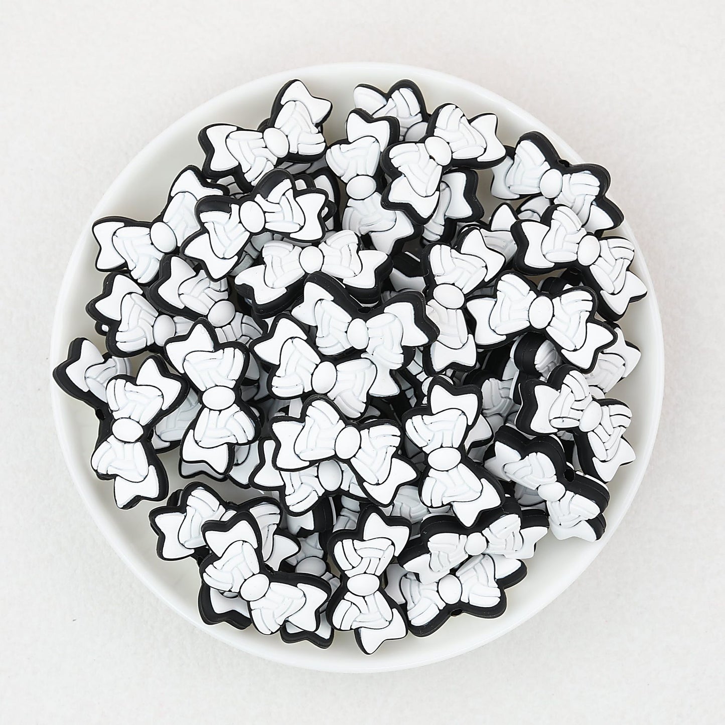Sports Bow Silicone Focal Beads with Baseball Soccer Volleyball Football 20pcs - Volleyball
