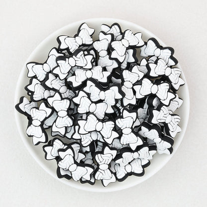 Sports Bow Silicone Focal Beads with Baseball Soccer Volleyball Football 20pcs - Volleyball