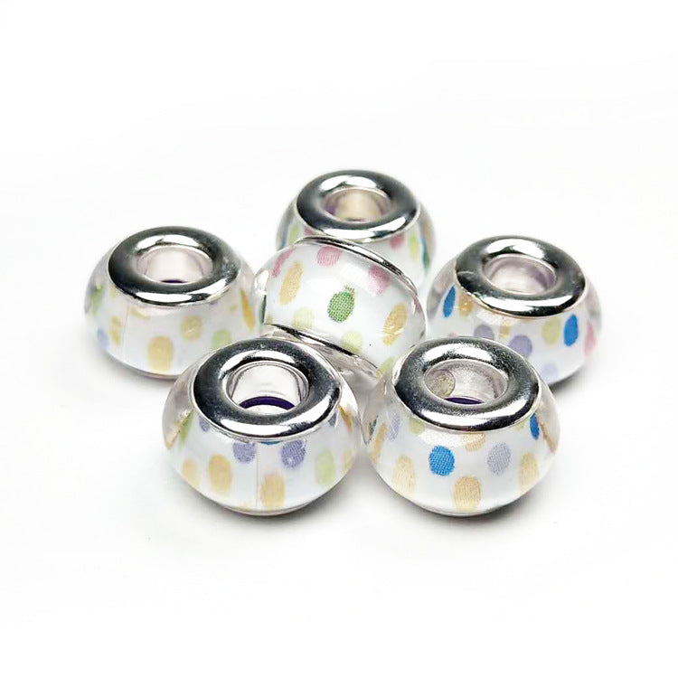 Christmas Pattern Resin Spacer Beads 14mm Mixed Designs 100pcs 6