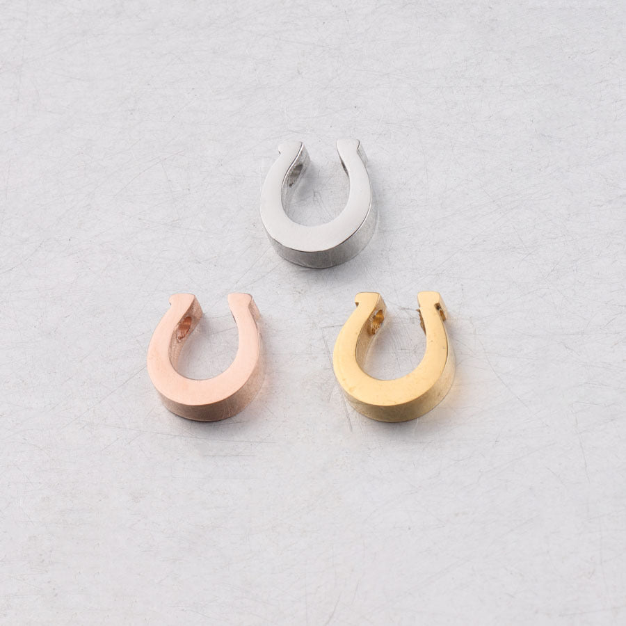 Stainless Steel Horseshoe Metal Beads 8mm Glossy Color Retaining 10pcs