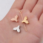 Stainless Steel Mermaid Tail Metal Beads 12mm Polished Mirror Surface 10pcs 2