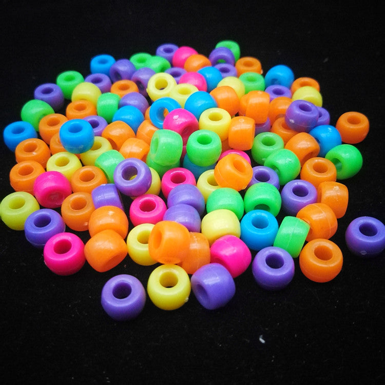 Colorful Large Hole Acrylic Beads 6mm x 9mm Plastic 500pcs 2