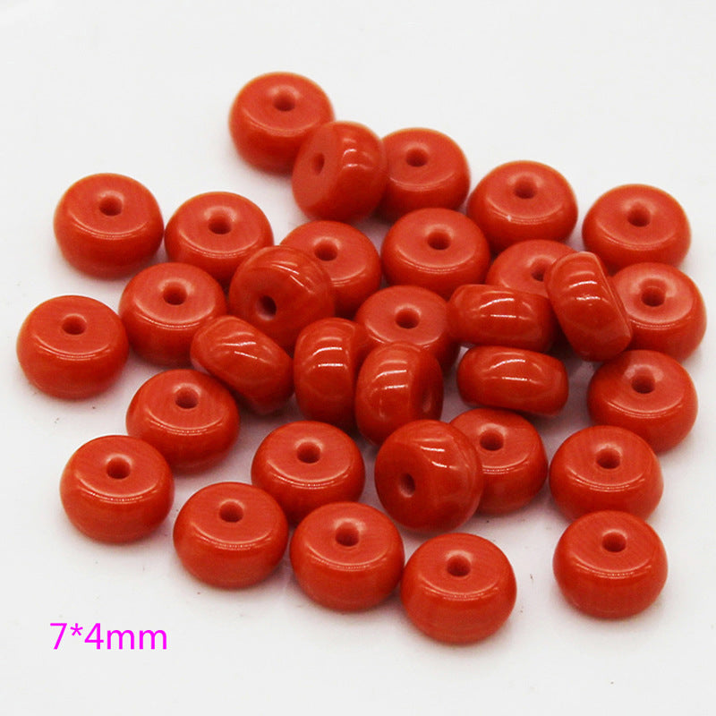 Imitation Coral Barrel Resin Beads 6-22mm Warm Reddish Orange 100pcs 7