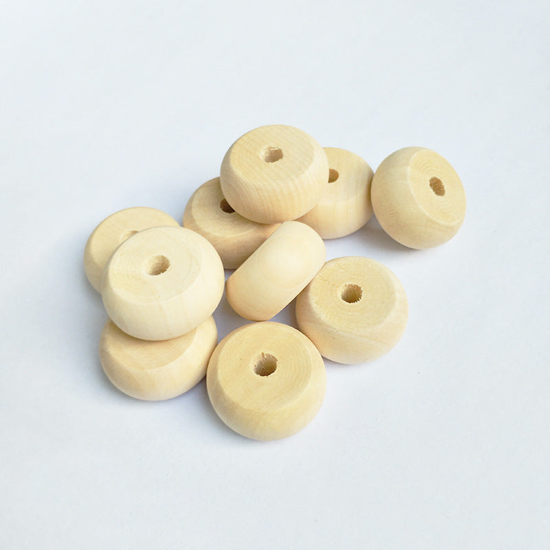 Wood Round Spacer Beads 14-30mm Smooth Pale Finish 100pcs 2