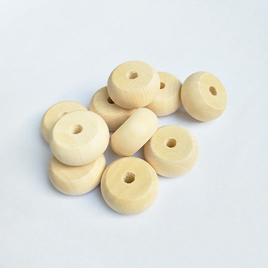 Wood Round Spacer Beads 14-30mm Smooth Pale Finish 100pcs 2