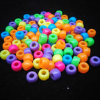 Colorful Large Hole Acrylic Beads 6mm x 9mm Plastic 500pcs 4