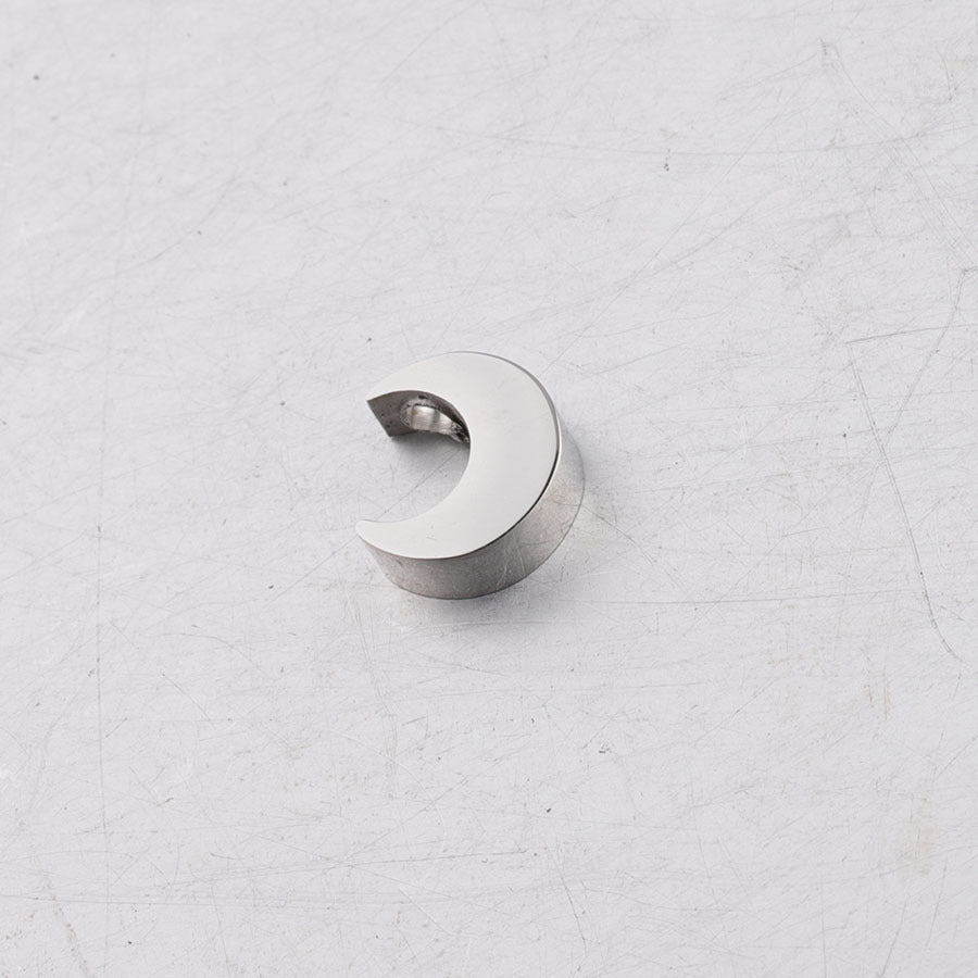 Stainless Steel Moon Metal Beads 7mm Polished Mirror Surface 10pcs 6