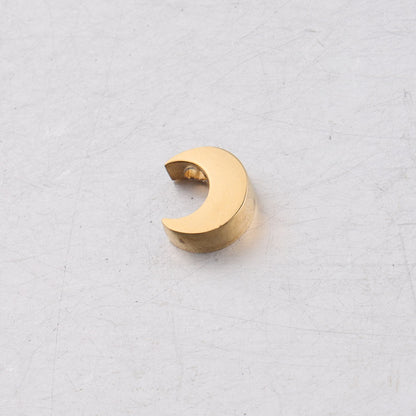 Stainless Steel Moon Metal Beads 7mm Polished Mirror Surface 10pcs 7