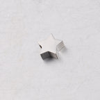 Stainless Steel Flat Star Metal Beads 8mm Polished Mirror Finish 10pcs 6