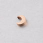 Stainless Steel Moon Metal Beads 7mm Polished Mirror Surface 10pcs 8