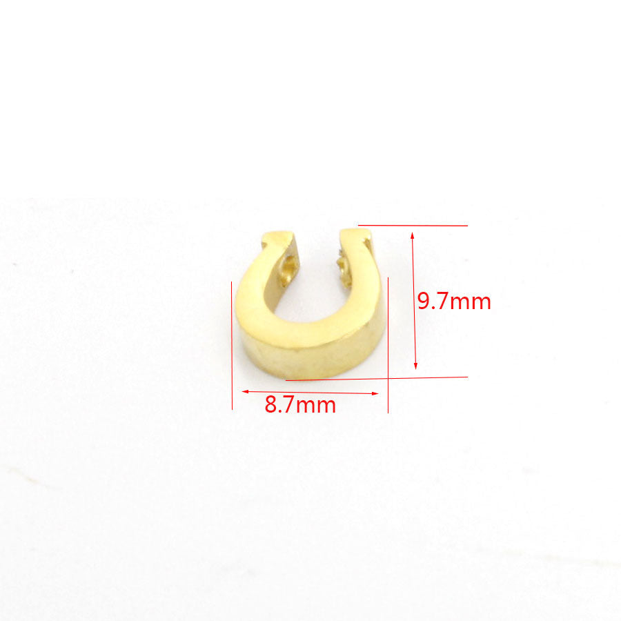 Stainless Steel Horseshoe Metal Beads 8mm Glossy Color Retaining 10pcs 4