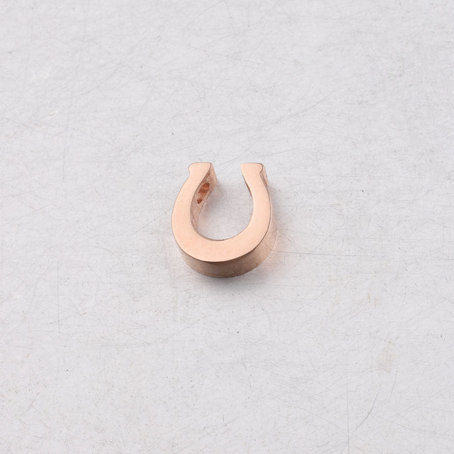 Stainless Steel Horseshoe Metal Beads 8mm Glossy Color Retaining 10pcs 8