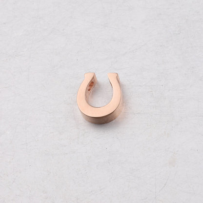 Stainless Steel Horseshoe Metal Beads 8mm Glossy Color Retaining 10pcs 8