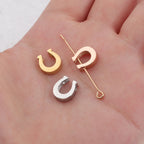 Stainless Steel Horseshoe Metal Beads 8mm Glossy Color Retaining 10pcs 2