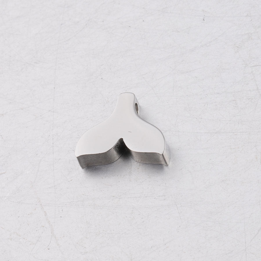 Stainless Steel Mermaid Tail Metal Beads 12mm Polished Mirror Surface 10pcs 6