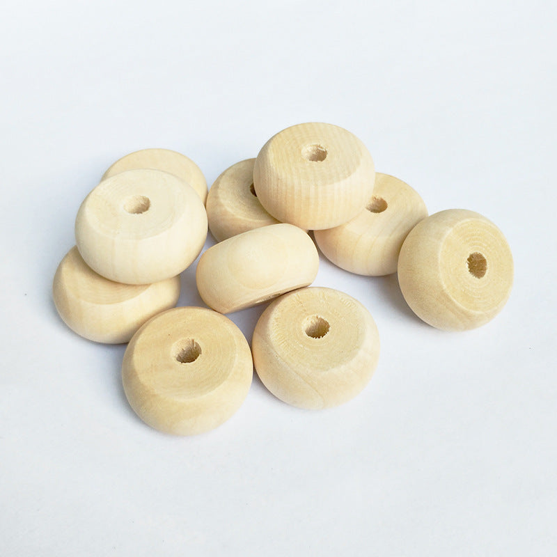 Wood Round Spacer Beads 14-30mm Smooth Pale Finish 100pcs