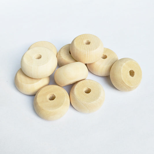 Wood Round Spacer Beads 14-30mm Smooth Pale Finish 100pcs