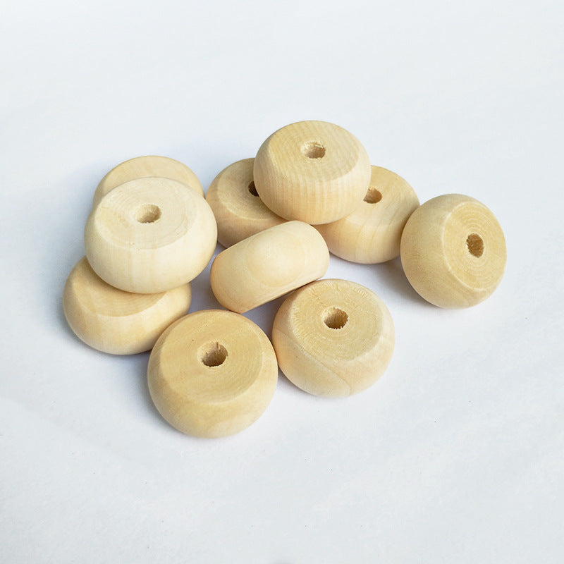 Wood Round Spacer Beads 14-30mm Smooth Pale Finish 100pcs 3