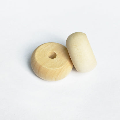 Wood Round Spacer Beads 14-30mm Smooth Pale Finish 100pcs 5