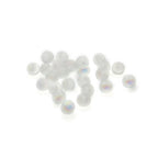 Moonlight White Transparent Frosted Glass Beads 4-8mm 50pcs 3