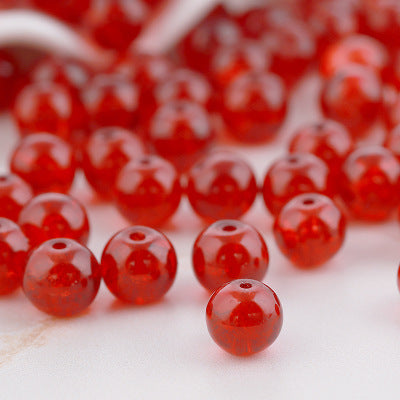 Crackle Glass Beads Round 10mm Dual Color Mixed 80pcs 18