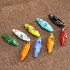 Vintage Filigreeing Barrel Lampwork Glass Beads 13x42mm 10pcs 4