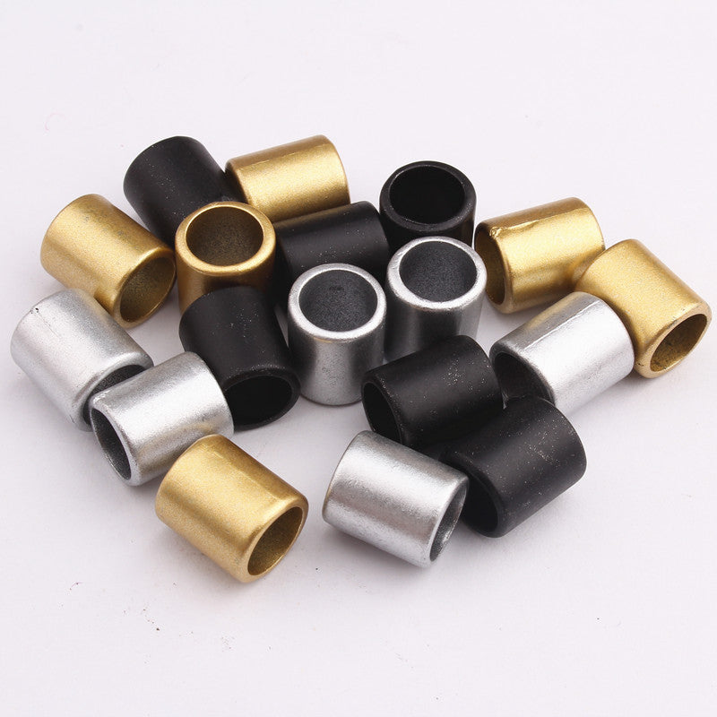 Smooth Metallic Tube Acrylic Beads 12mm Colorful Plastic Dreadlock 100pcs 2