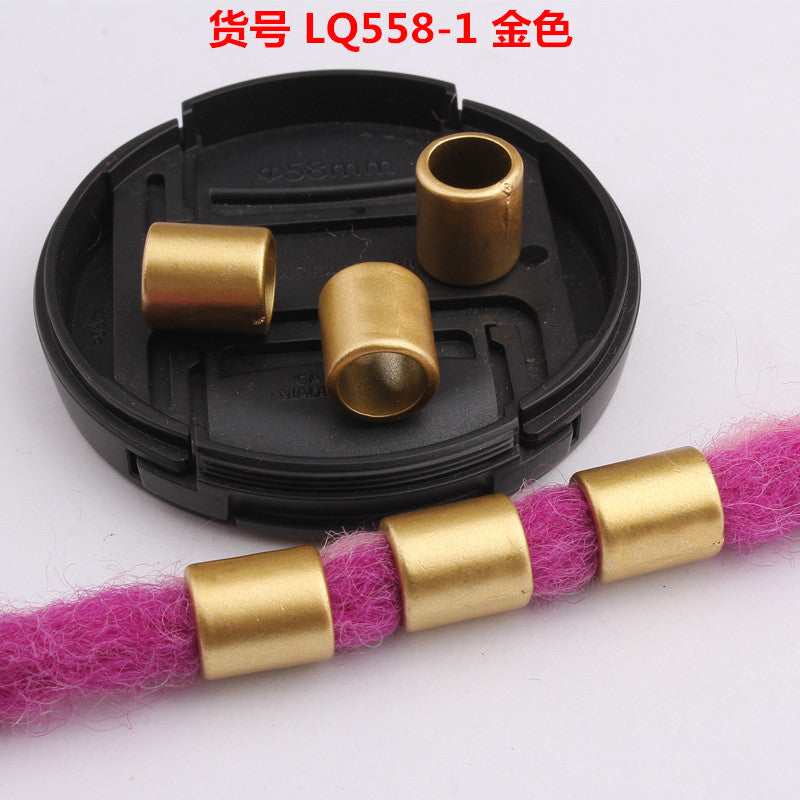 Smooth Metallic Tube Acrylic Beads 12mm Colorful Plastic Dreadlock 100pcs 5