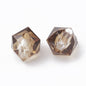 Spray Painted Polygon Acrylic Beads 8mm Two-Color Mix 100pcs 8