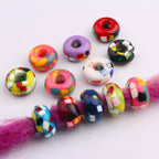 Resin Round Spacer Beads 14mm Colorful Printing 20pcs 2