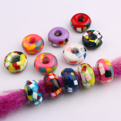 Resin Round Spacer Beads 14mm Colorful Printing 20pcs 2