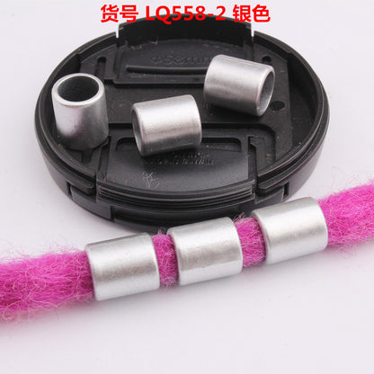Smooth Metallic Tube Acrylic Beads 12mm Colorful Plastic Dreadlock 100pcs 6