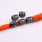 Fireworks Patterned Acrylic Beads 10x12mm Black White Plastic 100pcs 5