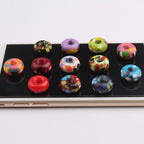 Resin Round Spacer Beads 14mm Colorful Printing 20pcs 3