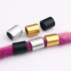 Smooth Metallic Tube Acrylic Beads 12mm Colorful Plastic Dreadlock 100pcs 3