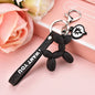 Pastel Balloon Dog Keychain PVC Soft Pink Whimsical Design 8