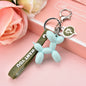 Pastel Balloon Dog Keychain PVC Soft Pink Whimsical Design 7