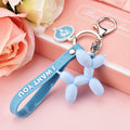 Pastel Balloon Dog Keychain PVC Soft Pink Whimsical Design 5