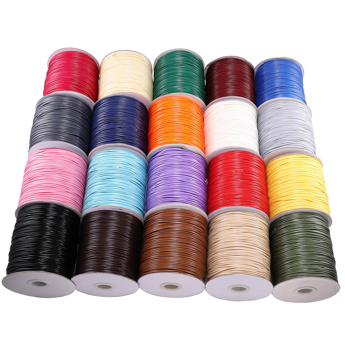 PU Leather Waxed Thread 1.2mm Diameter Colorful 30m Spool