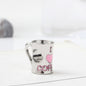 I Love Coffee Metal Beads 12mm Large Hole Enamel Alloy 5pcs 3