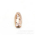 Portrait Metal Beads 13mm KC Gold Virgin Mary Embossed 100pcs 3