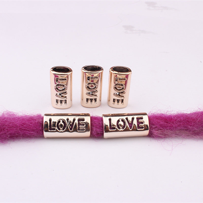 Hollow LOVE Acrylic Beads 20mm CCB Plastic Gold Metallic 100pcs 5