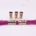 Hollow LOVE Acrylic Beads 20mm CCB Plastic Gold Metallic 100pcs 5